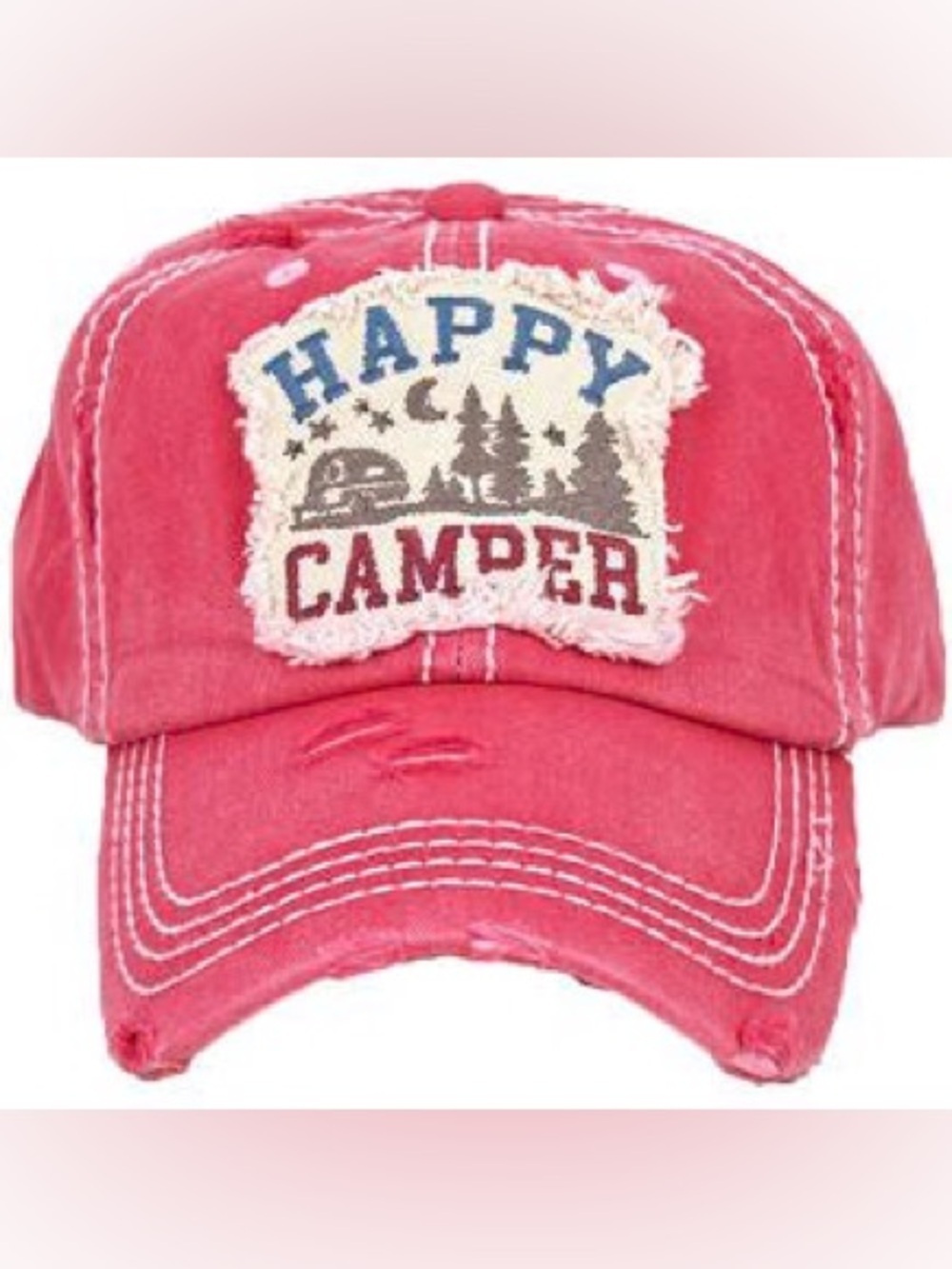 KBETHOS Vintage Happy Camper Hot Pink